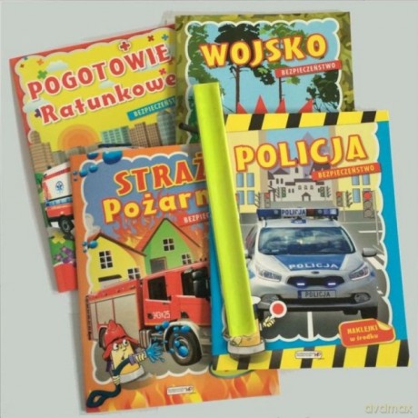 Bezpieczeństwo Zestaw 4 książeczki + opaska odblaskowa [KSIĄŻKA]
