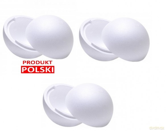 Bombka styropianowa - kula 2 części 20 cm op. 3szt