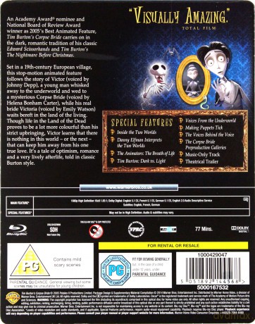 Tim Burton's Corpse Bride (Gnijąca Panna Młoda) (steelbook) [Blu-Ray]