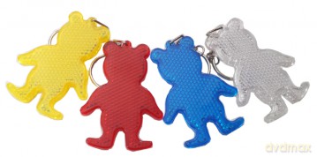 Brelok odblaskowy BEAR biały J02. 3148.00