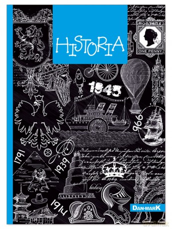 Brulion A5/80k. kratka historia ze ściągą oprawa twarda