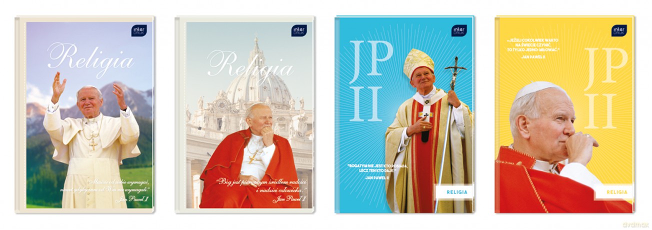 Brulion do religii A5 64 kartki kratka Jan Paweł II