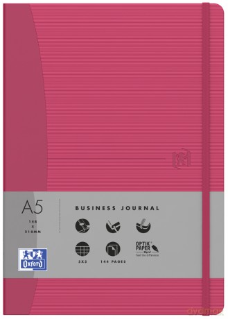 Brulion Oxford A5/72k kratka Fuchsia