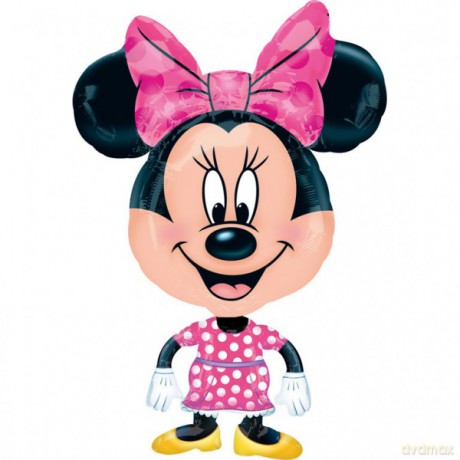 Chodzący balon foliowy Myszka Minnie 55x78cm
