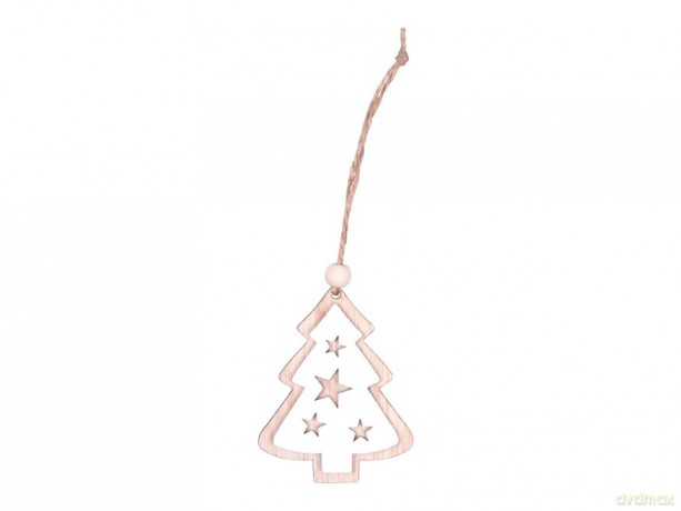 Choinka zawieszka drewniana 7,5cm 2 szt