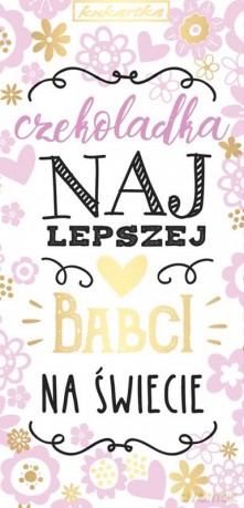 Czekolada "najlepszej Babci na świecie"
