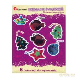 Dekoracje filcowe zestaw Boże Narodzenie mix kol.mix rozm. (M010)