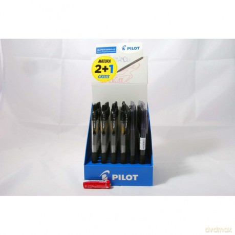 Display Długopis G2 czarny 24szt + Super Grip G automatyczny czarny 12szt