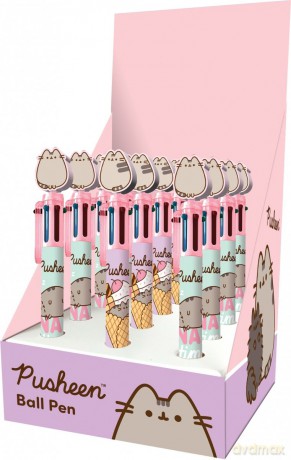Długopis Automatyczny Pusheen 6-Kolorowy 12szt Display