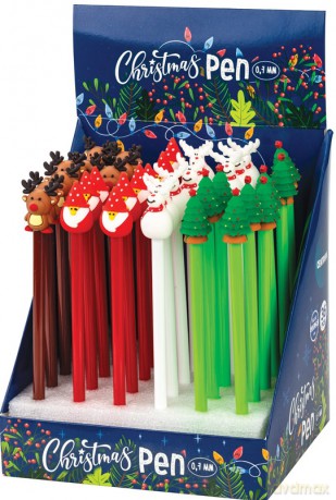 Długopis kulkowy Christmas z gumową nakładką