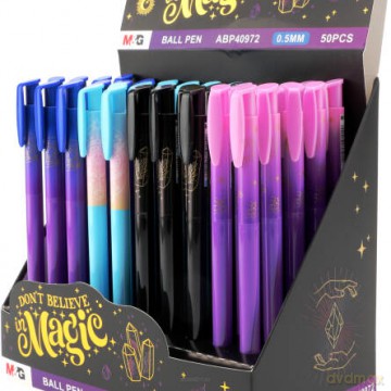 Długopis Magic 0,5mm niebieski różne motywy 50szt/displ