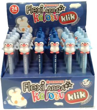Długopis ścieralny Flexi Penguin niebieski
