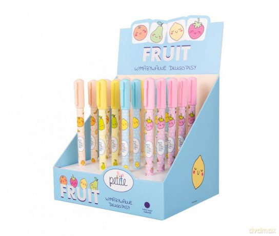 Długopis ścieralny wymazywalny ze skuwką Fruit