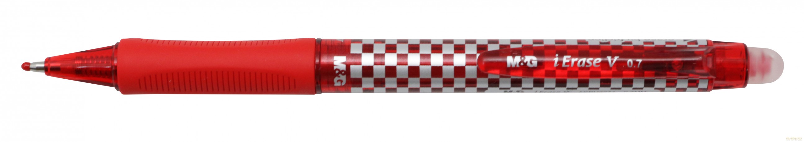 Długopis ścieralny żelowy iErase V z przyciskiem,0,7mm czerwony AKPH3271-2