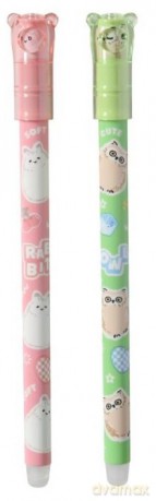 Długopis wymazywalny ścieralny Soft Animals Sowa 0,7mm niebieski 1szt