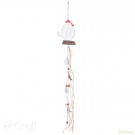 Drewniana dekoracja - zawieszka kura 62x11cm DPDN-047