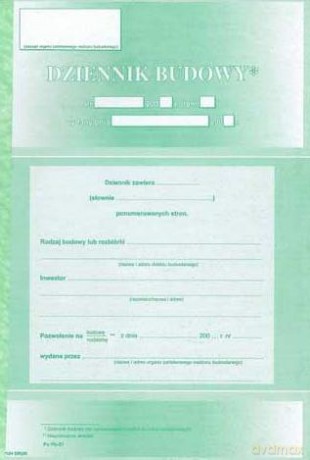 Dziennik budowy A4 60k. 02277