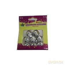 Dzwoneczki dekoracyjne 2,5cm srebrne 8szt.YH-004