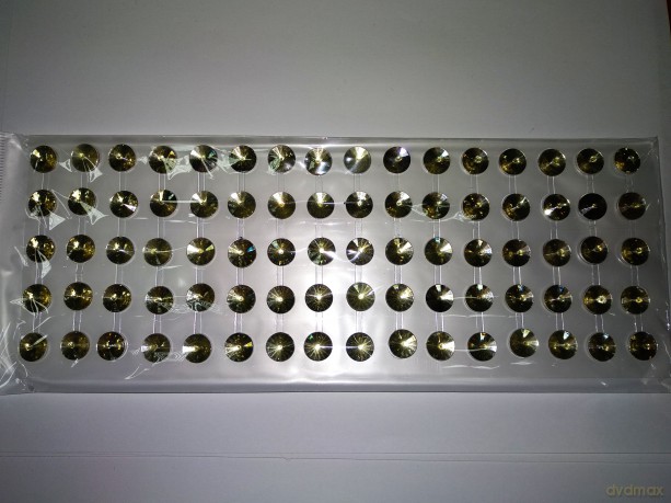 Dżety szklane beż 12mm 80szt