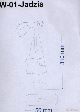 Figurka zając z lakierowanej płyty MDF W-01-JADZIA [FIGURKA]
