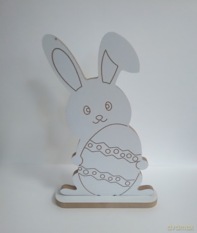 Figurka zając z lakierowanej płyty MDF W-09-ANTEK [FIGURKA]