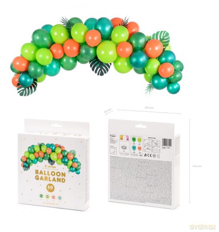 Girlanda balonowa - Dino, 200cm: 1op./60szt.