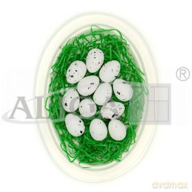 Jajka styropianowe białe nakrapiane 4cm 12szt WPJ-8772