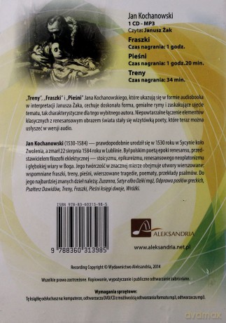 Fraszki. Pieśni. Treny - Jan Kochanowski [AUDIOBOOK]