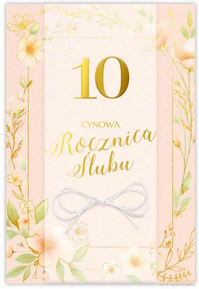Karnet 10 Rocznica ślubu B6 LUX