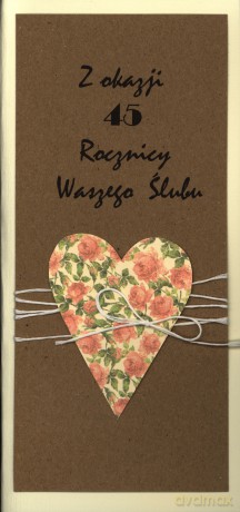 Karnet 10 Rocznica Ślubu DL RR mix wzorów