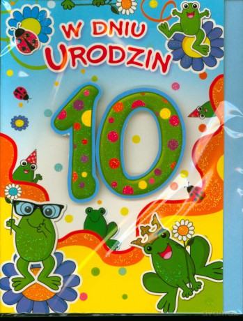 Karnet 10 Urodziny A P/DP mix MIŁAPKI