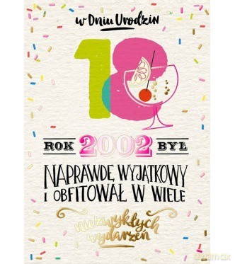 Karnet 18-te urodziny rocznik