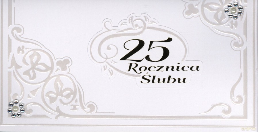 Karnet 25 Rocznica Ślubu