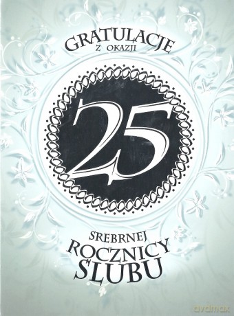 Karnet 25 rocznica ślubu RS0225