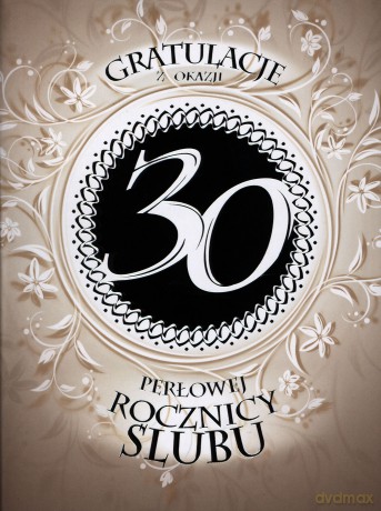 Karnet 30 rocznica ślubu RS0230
