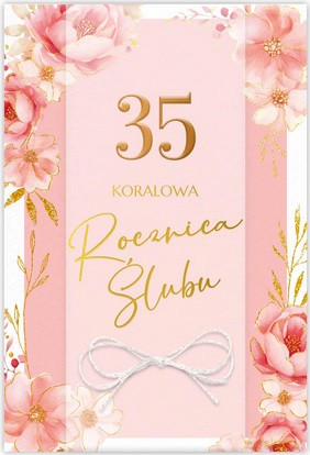 Karnet 35 Rocznica ślubu B6 LUX