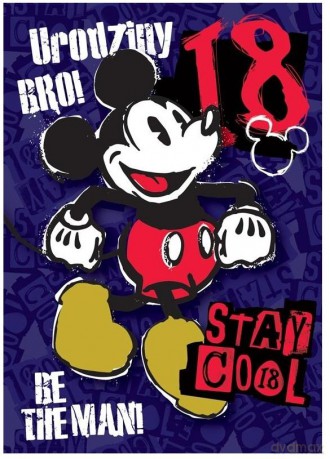 Karnet 3D 18 urodziny Mickey 3DS-012