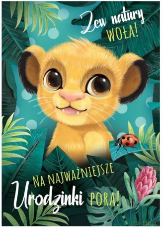 Karnet 3D Urodziny Simba 3DS-006