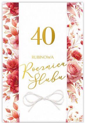 Karnet 40 Rocznica ślubu B6 LUX