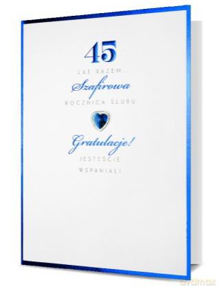 Karnet 45 Rocznica Ślubu HM100-794