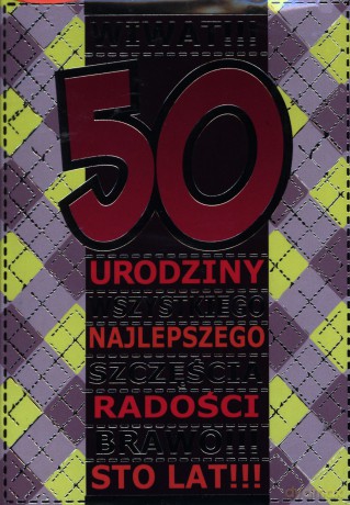 Karnet 50 Urodziny Pp-1797