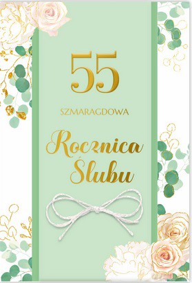 Karnet 55 Rocznica ślubu B6 LUX