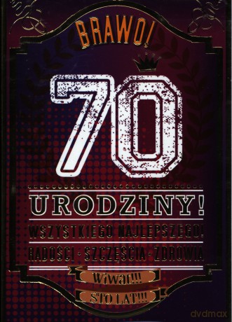Karnet 70 Urodziny Pp-1801