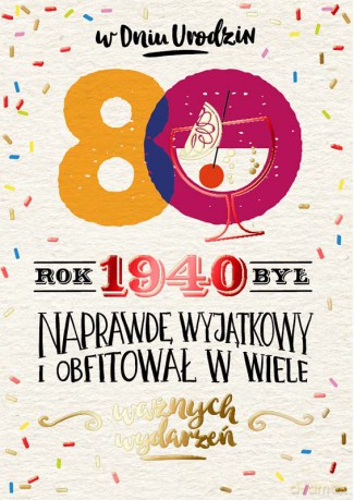Karnet 80-te urodziny rocznik