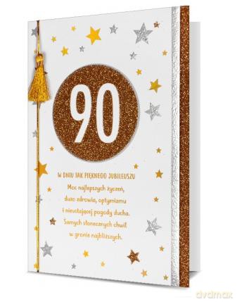 Karnet 90-te urodziny złote HM200-1751