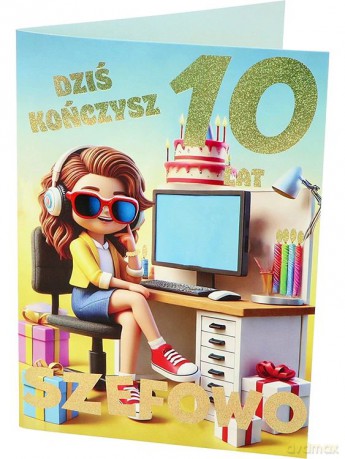 Karnet A B6 10 urodziny, szefowa RD-018