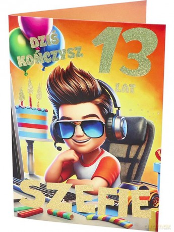 Karnet A B6 13 urodziny szef RD-023
