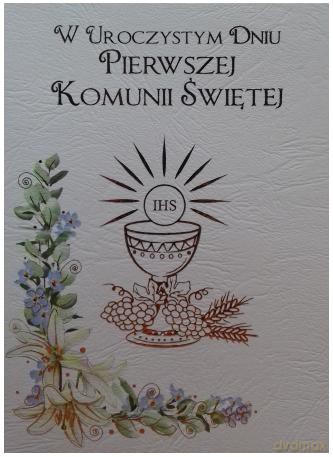 Karnet A5 Komunia święta lux mix