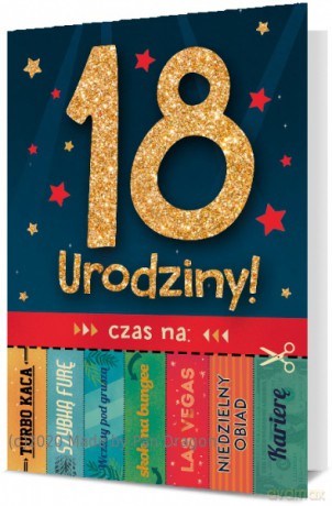 Karnet B6 18 Urodziny - kupony K.B6-1860