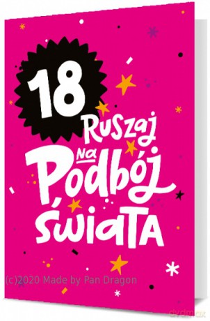 Karnet B6 18 Urodziny - podbój świata K.B6-1861